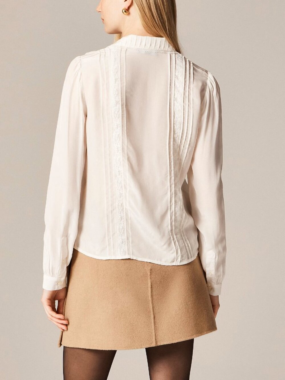 NWT J. Crew Lace-trim button-up shirt with club collar, 4 - Picture 4 of 6